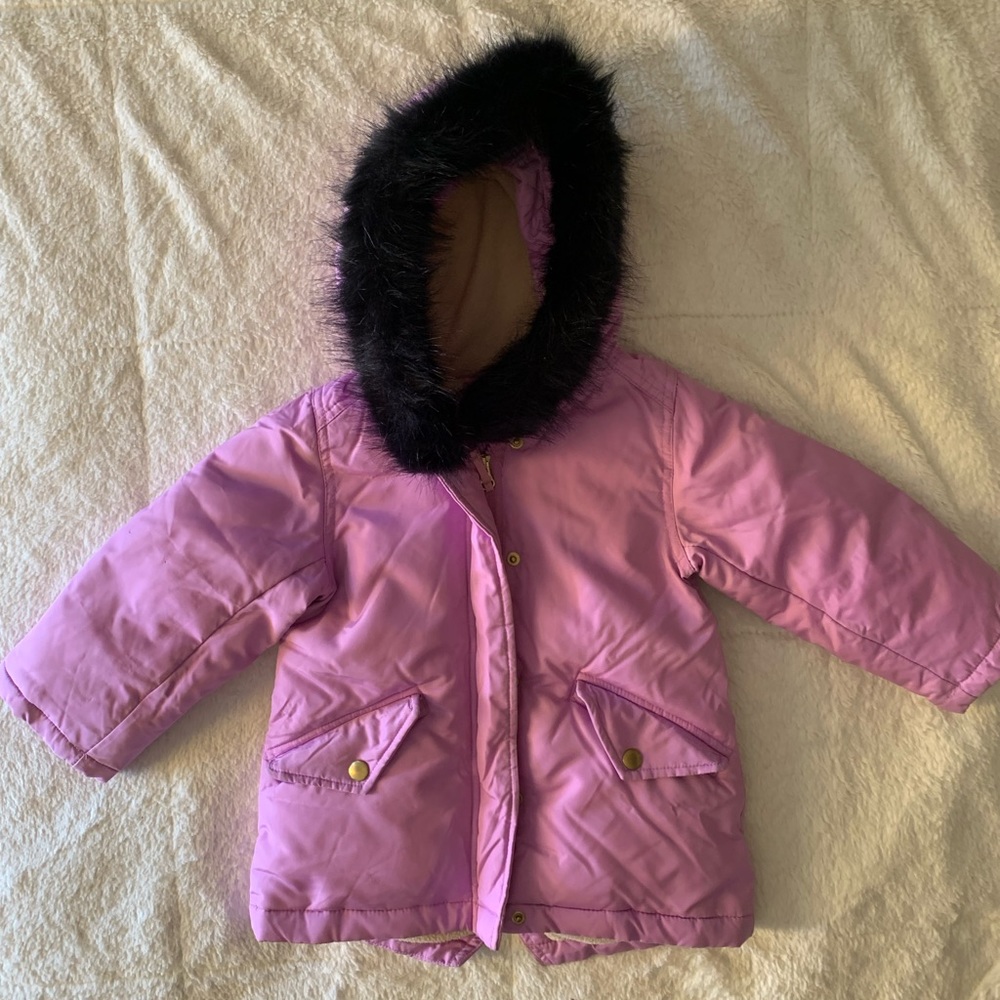 Pretty J.Crew Crewcuts Purple Coat Outerwear Puffer Toddler Girl Sz 3